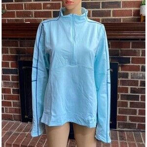 UNDER ARMOUR WOMEN'S UA TRAIN COLD WEATHER ½ ZIP SHIRT TEAL #1373969 XL